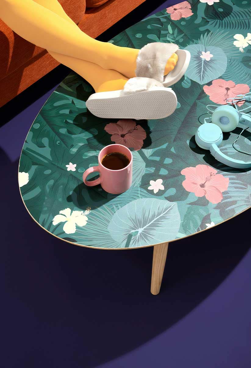 Patterned living room table Modern room table